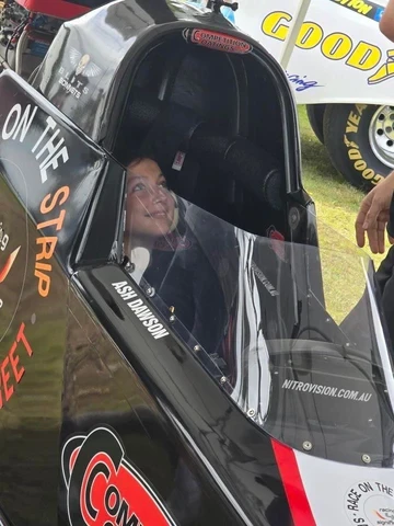 NitroVision Hub for Mental Health branding on the dragster