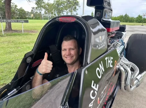 Jeff Horn — World Champion Boxer and Olympian — in the NitroVision dragster